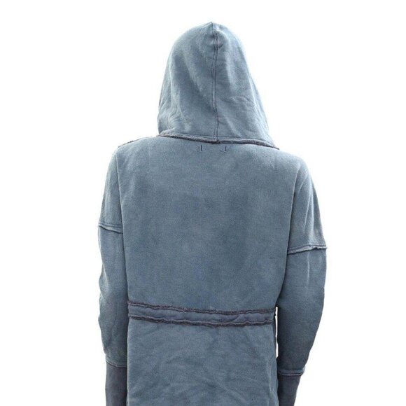 Free People We The Free Ritual Cardigan Top Hoodie Blue Oversized XS NWT - Picture 7 of 9